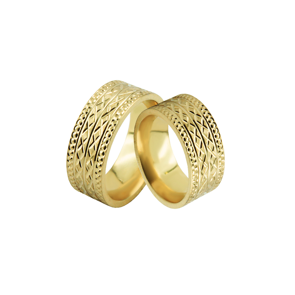 Verighete din aur galben, model 260 - Roza Oro Bijuterii Diamante Inele de logodna Bratari Lantisoare Pandantive