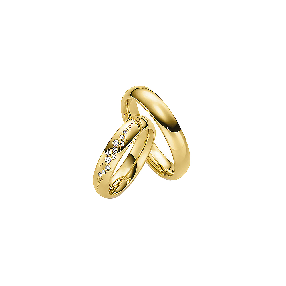 slap scan Restate Verighete din aur galben, model 2417 - Roza Oro Bijuterii Aur Diamante Inele  de logodna Bratari Lantisoare Pandantive