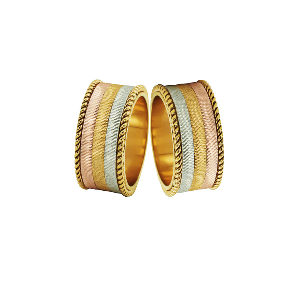 Verighete Aur tricolor verighete verigheta aur bijuterii gold wedding rings bands
